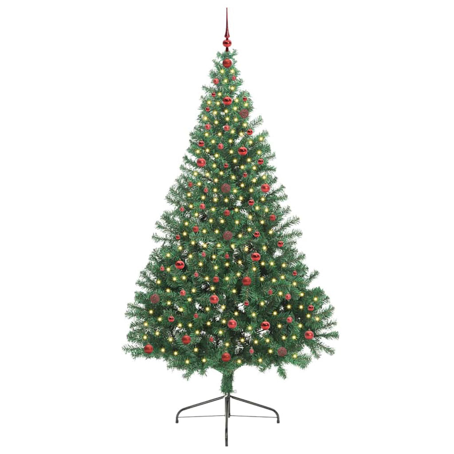 Kunstmatig Voorverlicht Kerstboom met 300 LED Groen 240 cm PVC