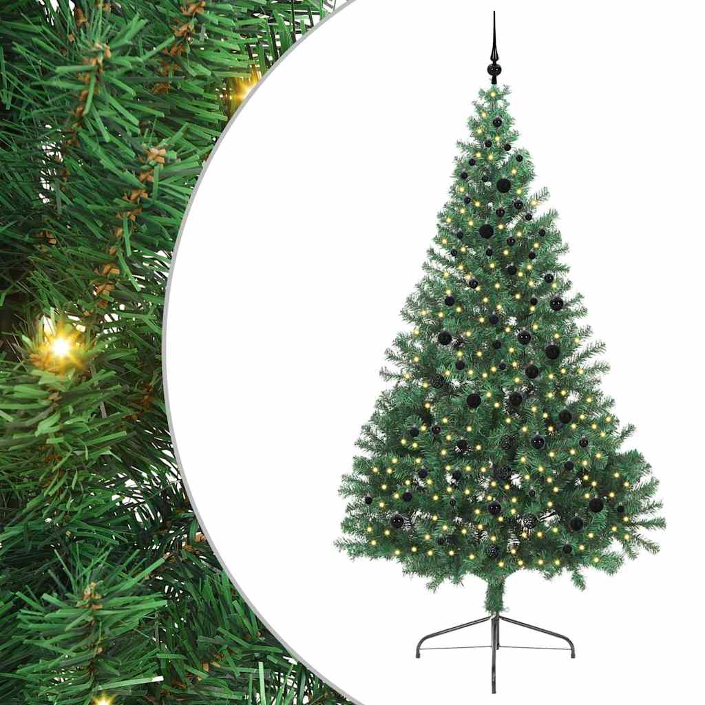 Kunstmatig Voorverlicht Kerstboom met 300 LED Groen 240 cm PVC