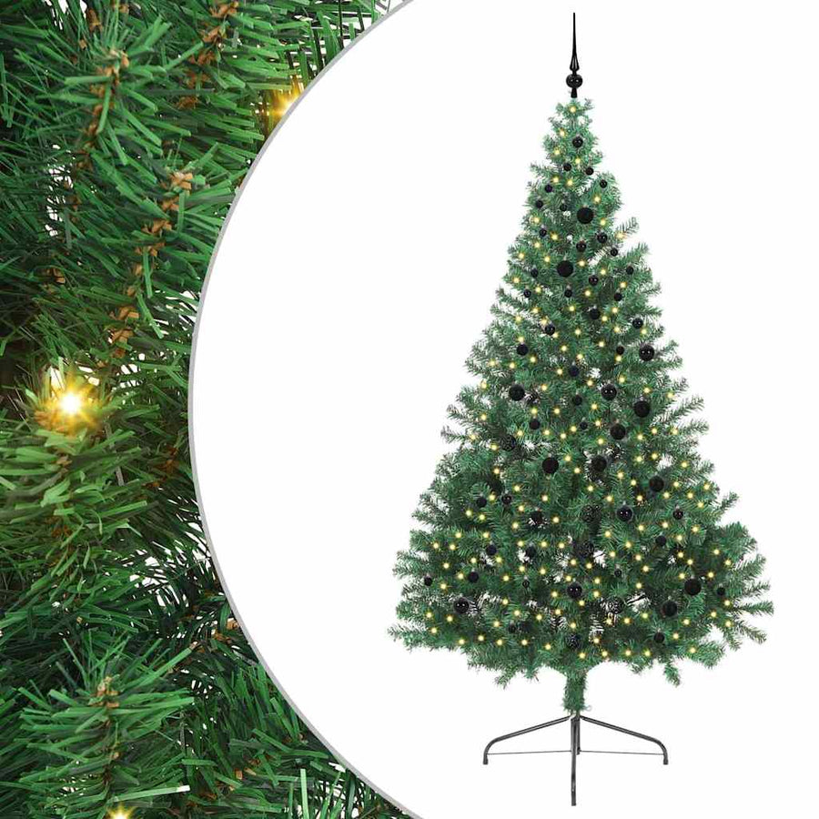 Kunstmatig Voorverlicht Kerstboom met 300 LED Groen 240 cm PVC