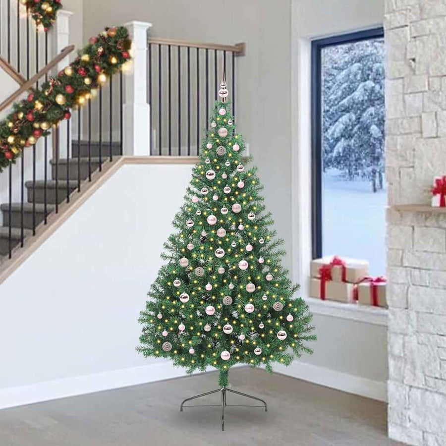 Kunstmatig Voorverlicht Kerstboom met 300 LED Groen 240 cm PVC