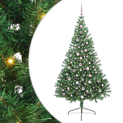 Kunstmatig Voorverlicht Kerstboom met 300 LED Groen 240 cm PVC