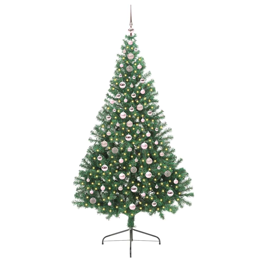 Kunstmatig Voorverlicht Kerstboom met 300 LED Groen 240 cm PVC