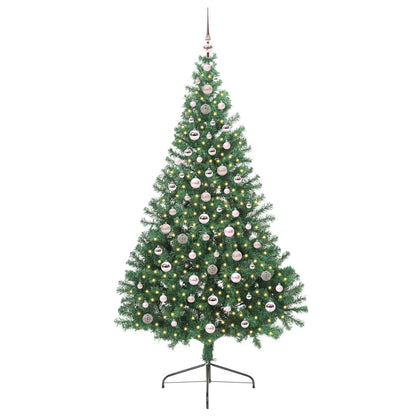 Kunstmatig Voorverlicht Kerstboom met 300 LED Groen 240 cm PVC