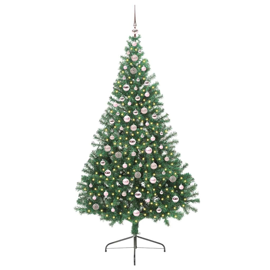 Kunstmatig Voorverlicht Kerstboom met 300 LED Groen 240 cm PVC
