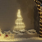 LED Kerstboom 182 cm metaal warmwit