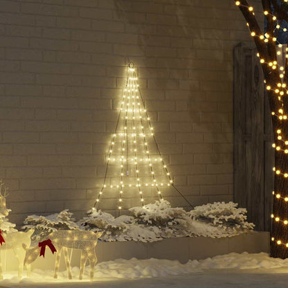 LED Kerstboom met 112 LED met grondpennen Warmwit 511 cm Metaal