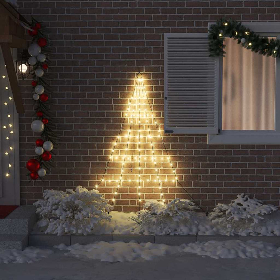 LED Kerstboom met 112 LED met grondpennen Warmwit 511 cm Metaal