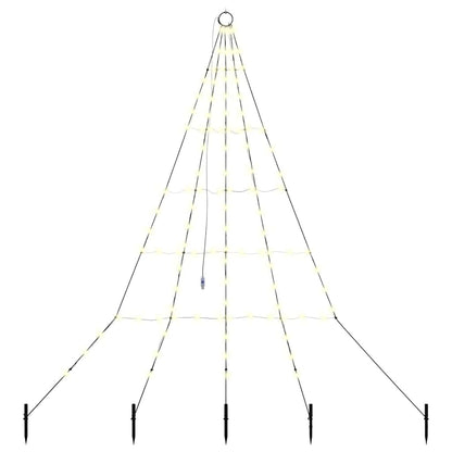 LED Kerstboom met 112 LED met grondpennen Warmwit 511 cm Metaal