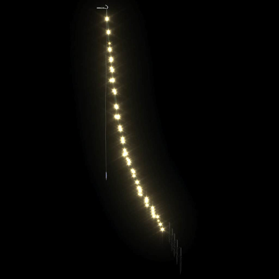LED Kerstboom met 112 LED met grondpennen Warmwit 511 cm Metaal