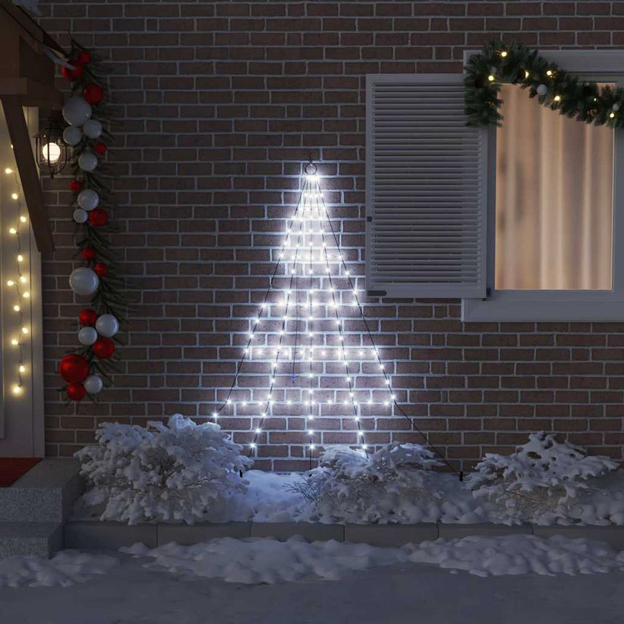 LED Kerstboom met 112 LED met grondpennen Koudwit 511 cm Metaal