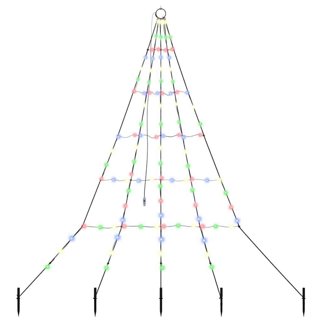 LED Kerstboom met 112 LED Multikleur 511 cm Metaal