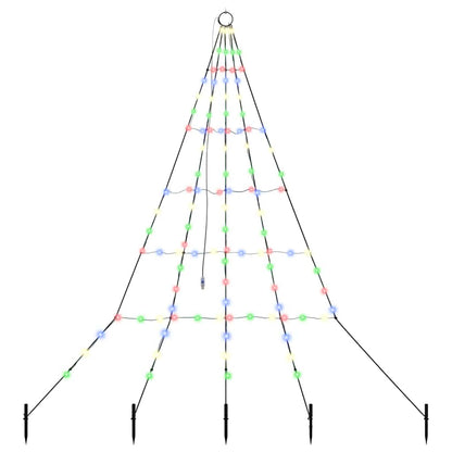 LED Kerstboom met 112 LED Multikleur 511 cm Metaal