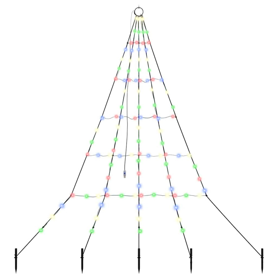LED Kerstboom met 112 LED Multikleur 511 cm Metaal
