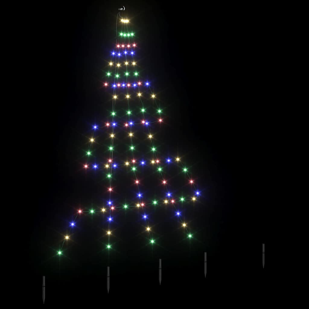 LED Kerstboom met 112 LED Multikleur 511 cm Metaal