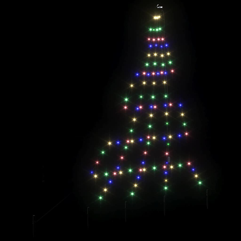 LED Kerstboom met 112 LED Multikleur 511 cm Metaal