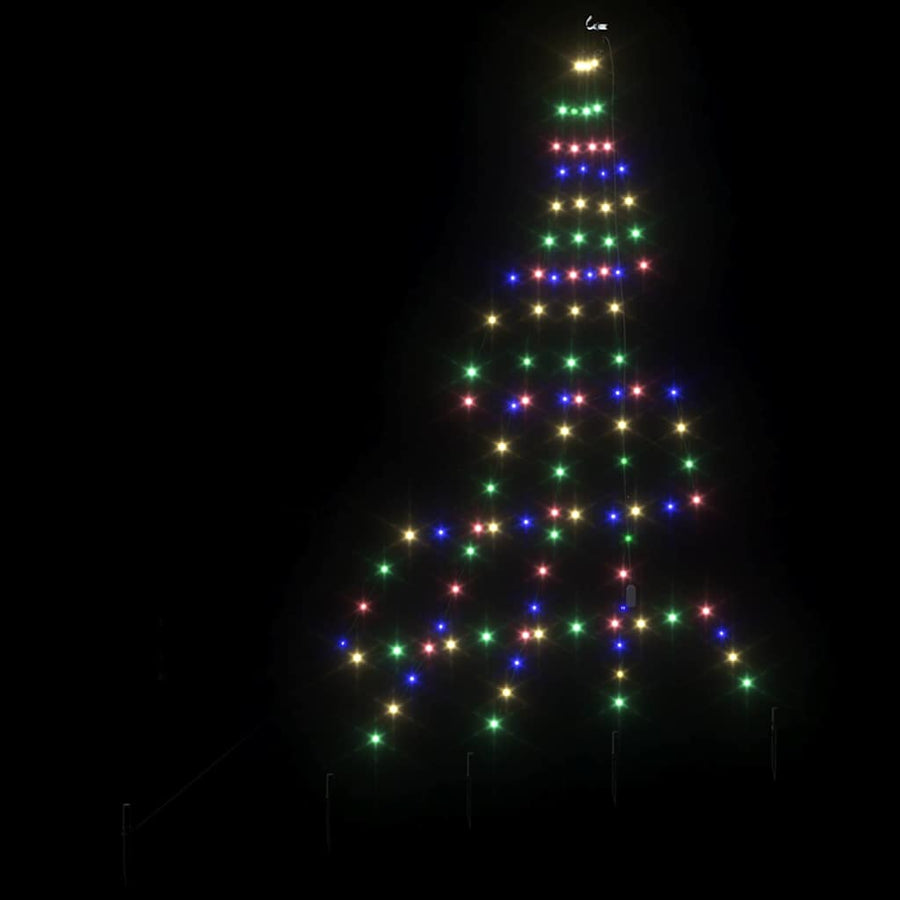 LED Kerstboom met 112 LED Multikleur 511 cm Metaal