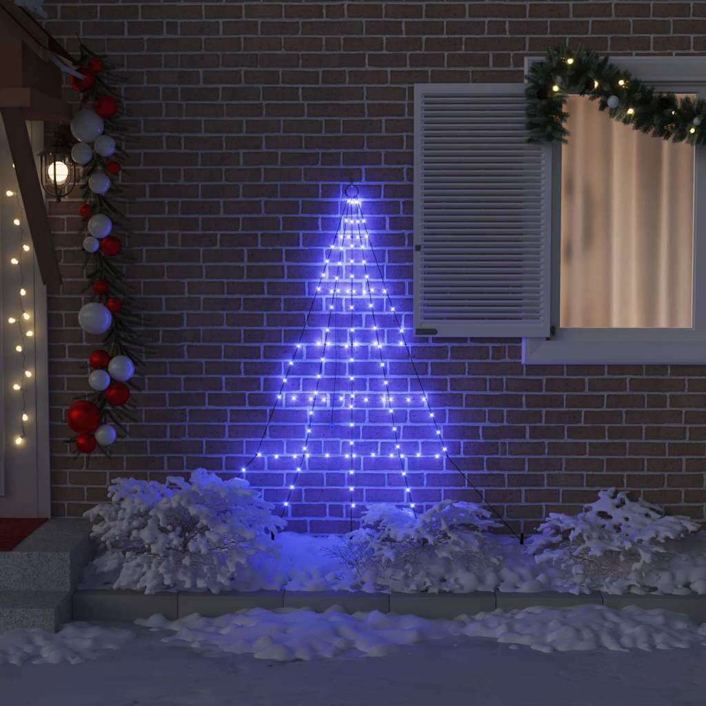 LED Kerstboom met 112 LED met grondpennen Blauw 511 cm Metaal