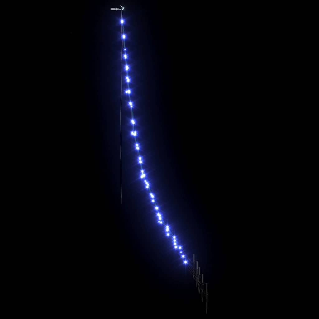 LED Kerstboom met 112 LED met grondpennen Blauw 511 cm Metaal