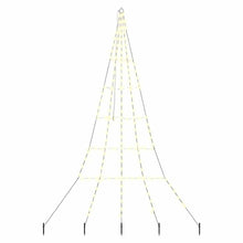 LED Kerstboom met 168 LED met grondpennen Warmwit 511 cm Metaal