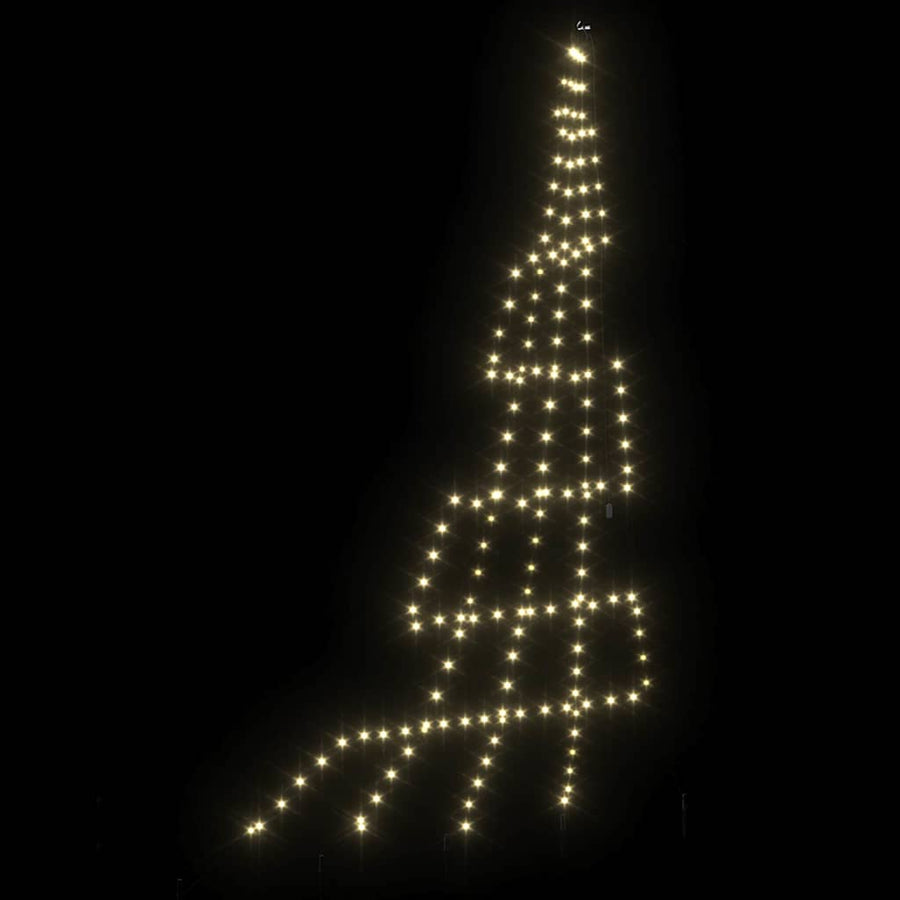 LED Kerstboom met 168 LED met grondpennen Warmwit 511 cm Metaal