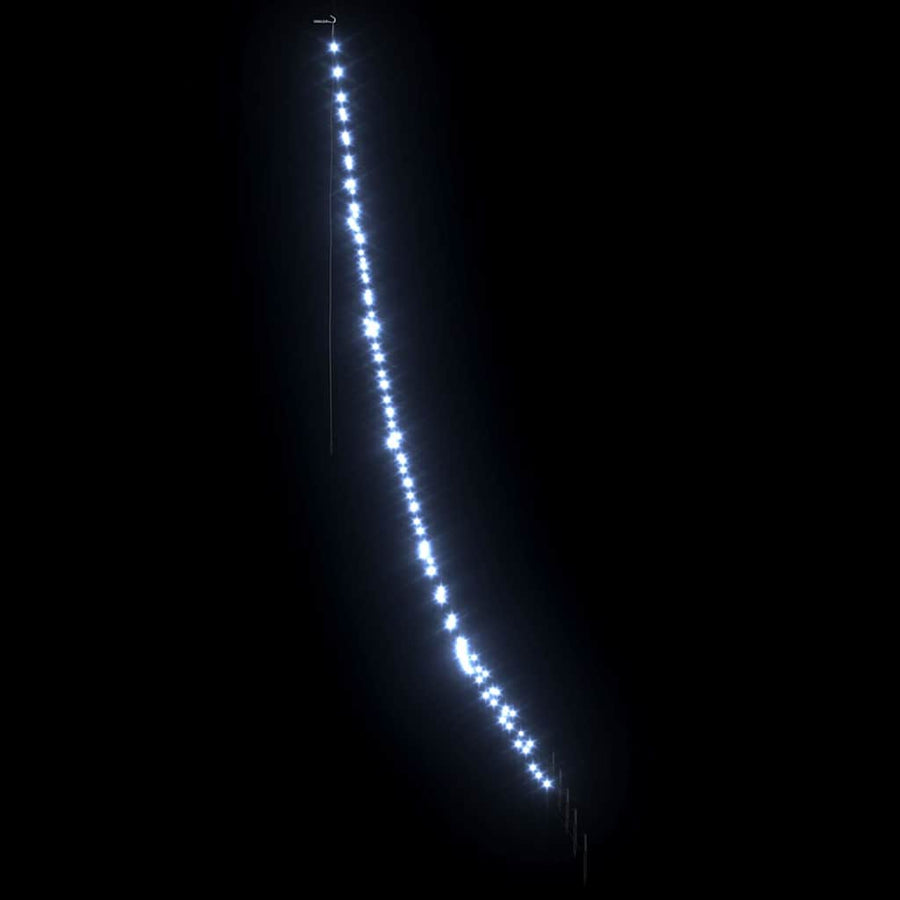 LED Kerstboom met 168 LED met grondpennen Koudwit 511 cm Metaal