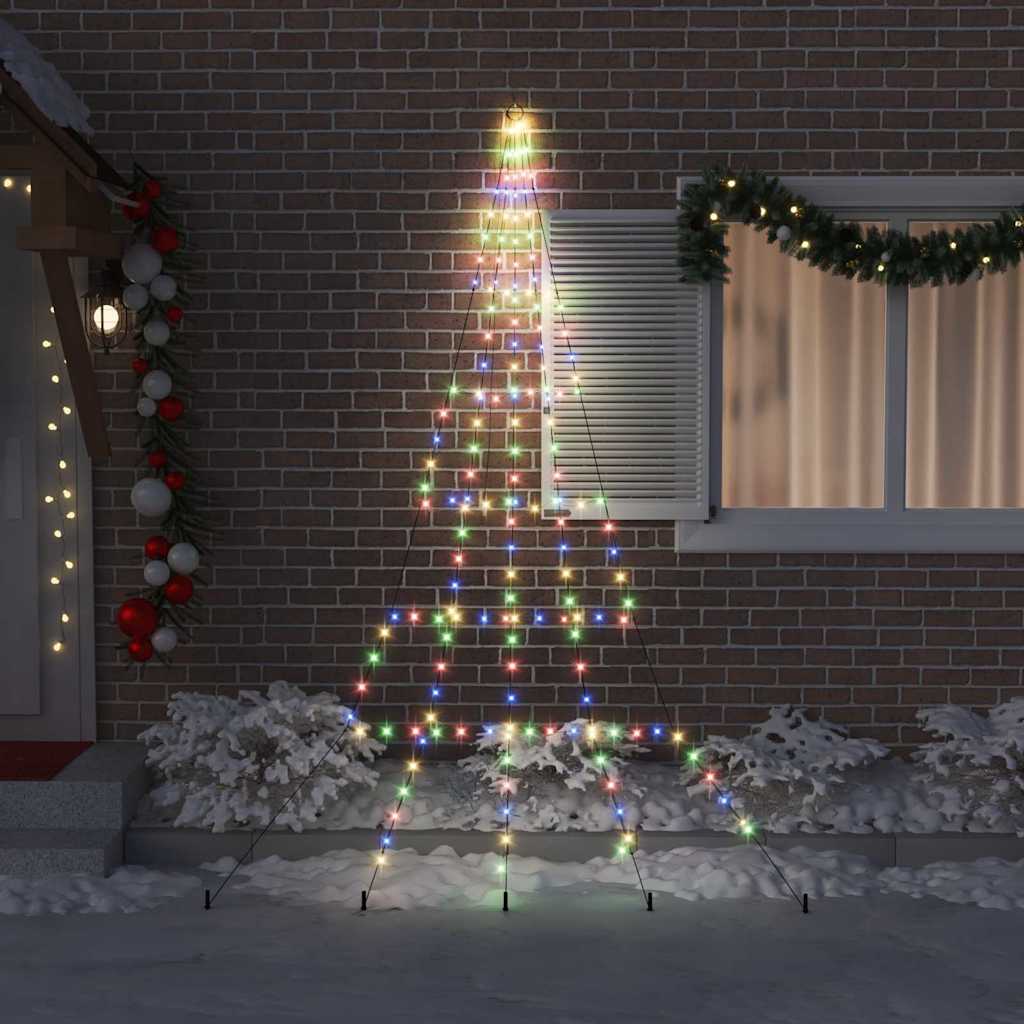 LED Kerstboom met 168 LED Multikleur 511 cm Metaal