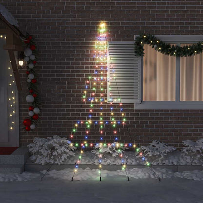 LED Kerstboom met 168 LED Multikleur 511 cm Metaal