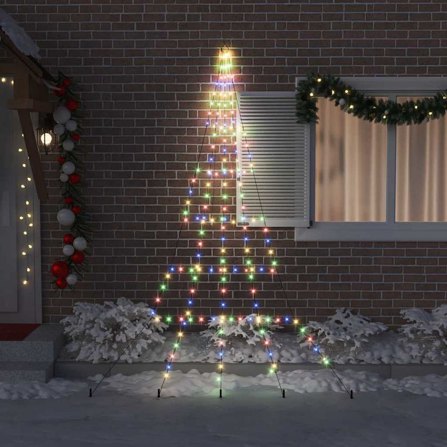 LED Kerstboom met 168 LED Multikleur 511 cm Metaal