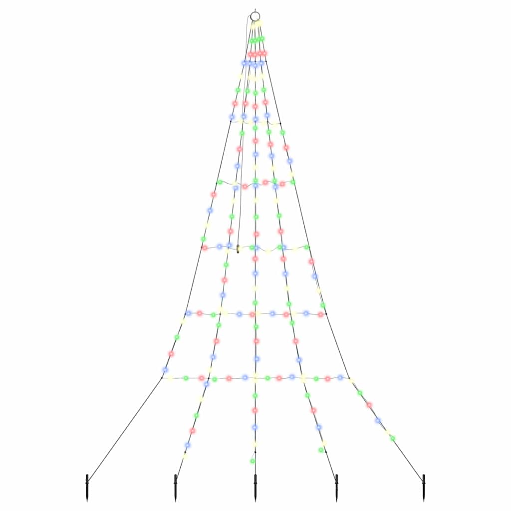 LED Kerstboom met 168 LED Multikleur 511 cm Metaal