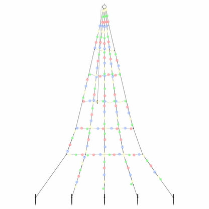 LED Kerstboom met 168 LED Multikleur 511 cm Metaal