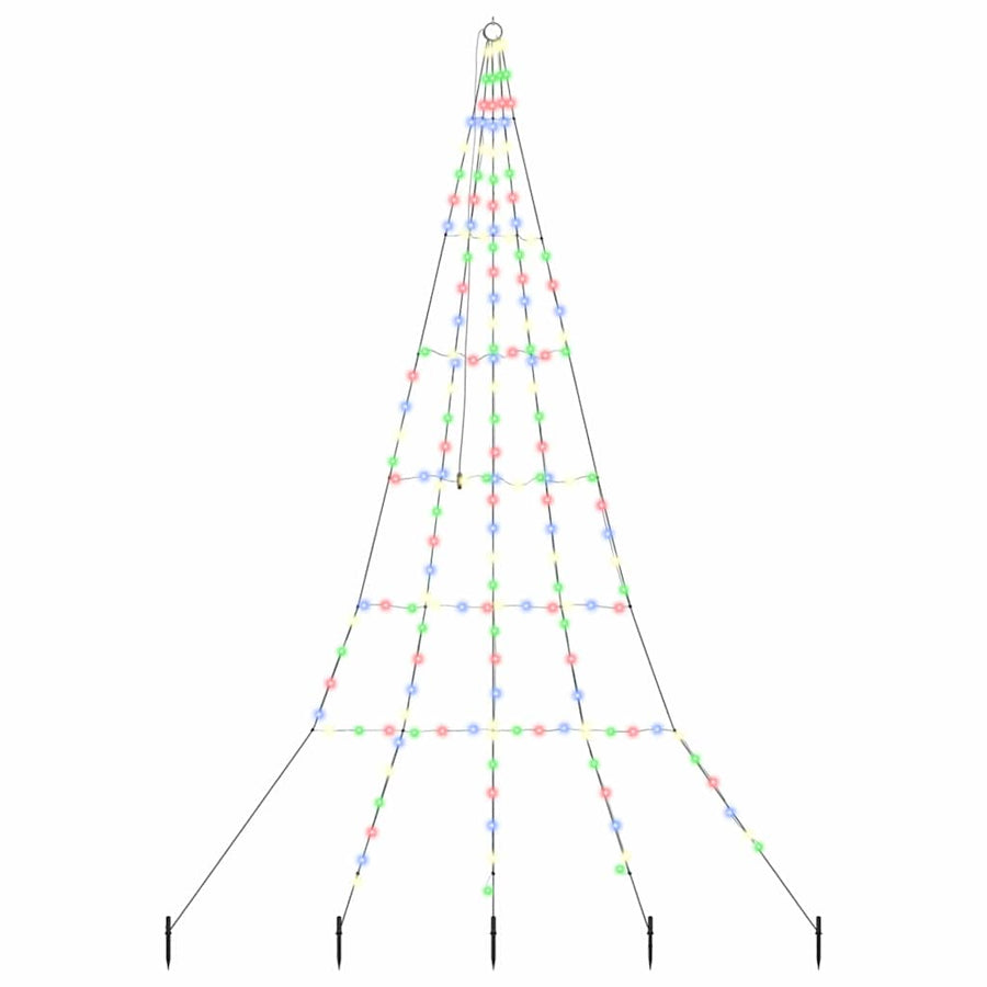 LED Kerstboom met 168 LED Multikleur 511 cm Metaal