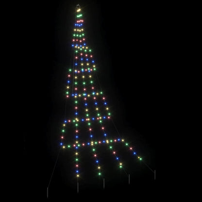 LED Kerstboom met 168 LED Multikleur 511 cm Metaal