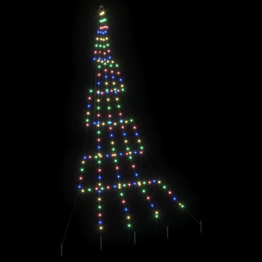 LED Kerstboom met 168 LED Multikleur 511 cm Metaal
