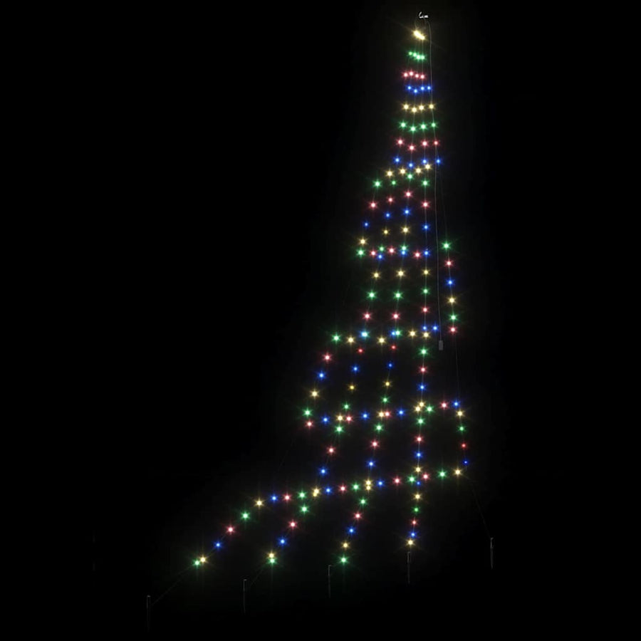 LED Kerstboom met 168 LED Multikleur 511 cm Metaal