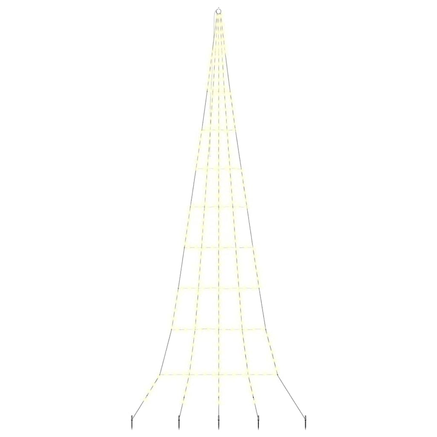 LED Kerstboom met 276 LED met grondpennen Warmwit 511 cm Metaal