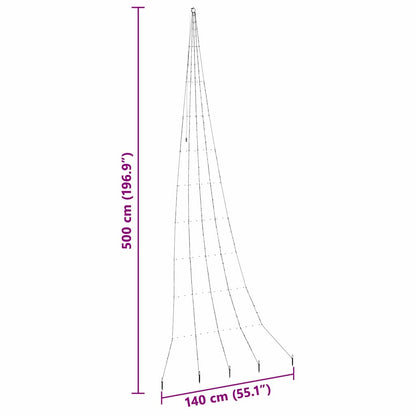 LED Kerstboom met 276 LED met grondpennen Warmwit 511 cm Metaal