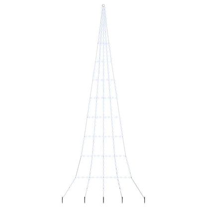 LED Kerstboom met 276 LED met grondpennen Koudwit 511 cm Metaal