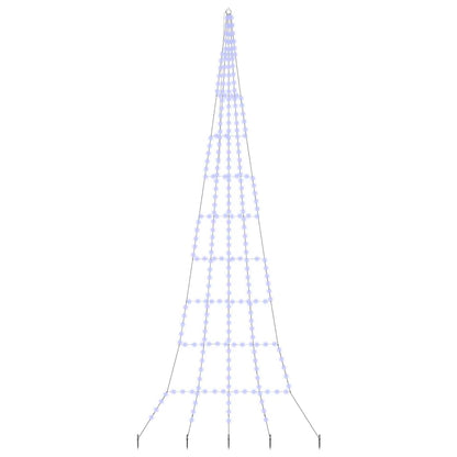 LED Kerstboom met 276 LED met grondpennen Blauw 511 cm Metaal