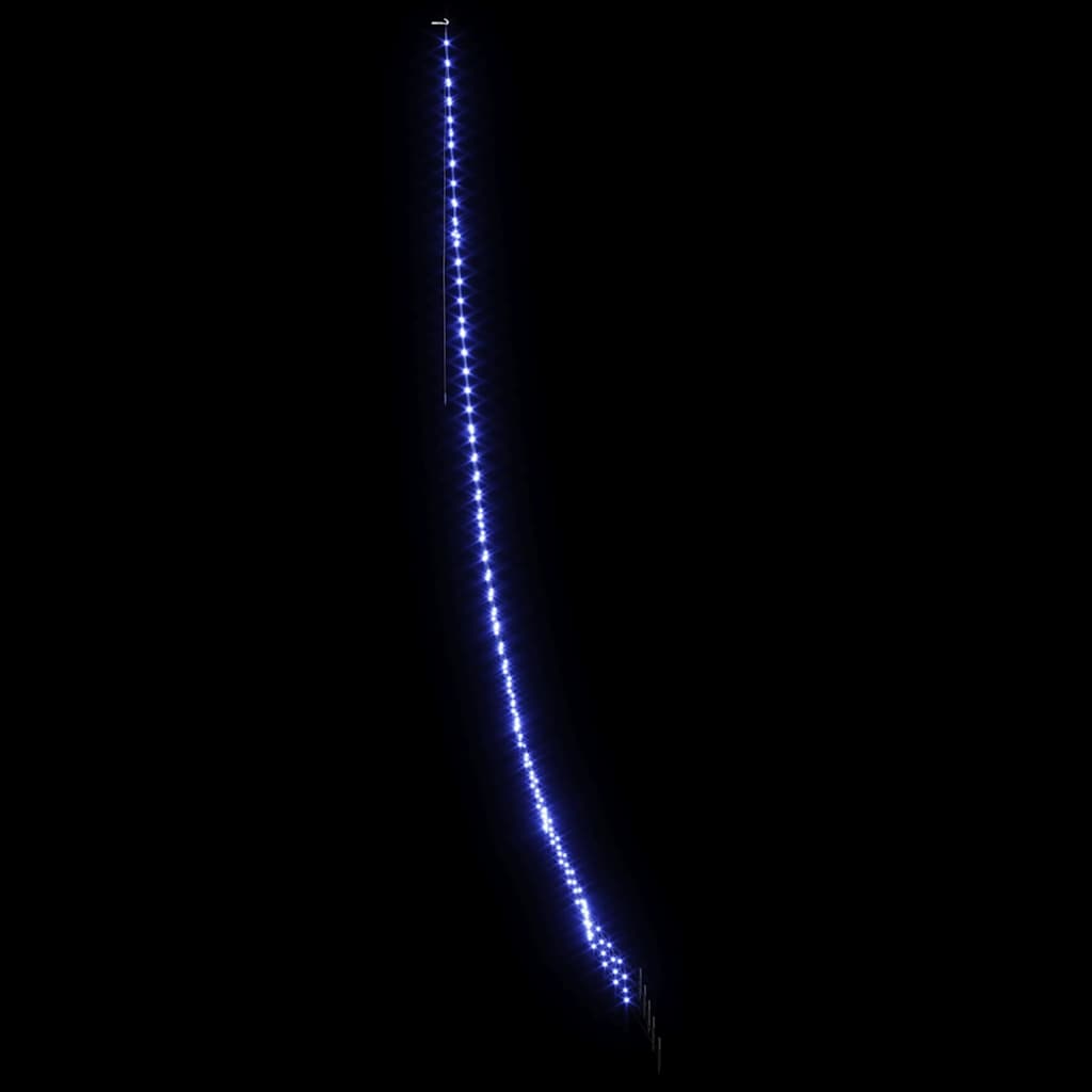 LED Kerstboom met 276 LED met grondpennen Blauw 511 cm Metaal