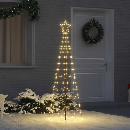LED Kerstboom met 390 LED met grondpennen Warmwit 250 cm IJzer