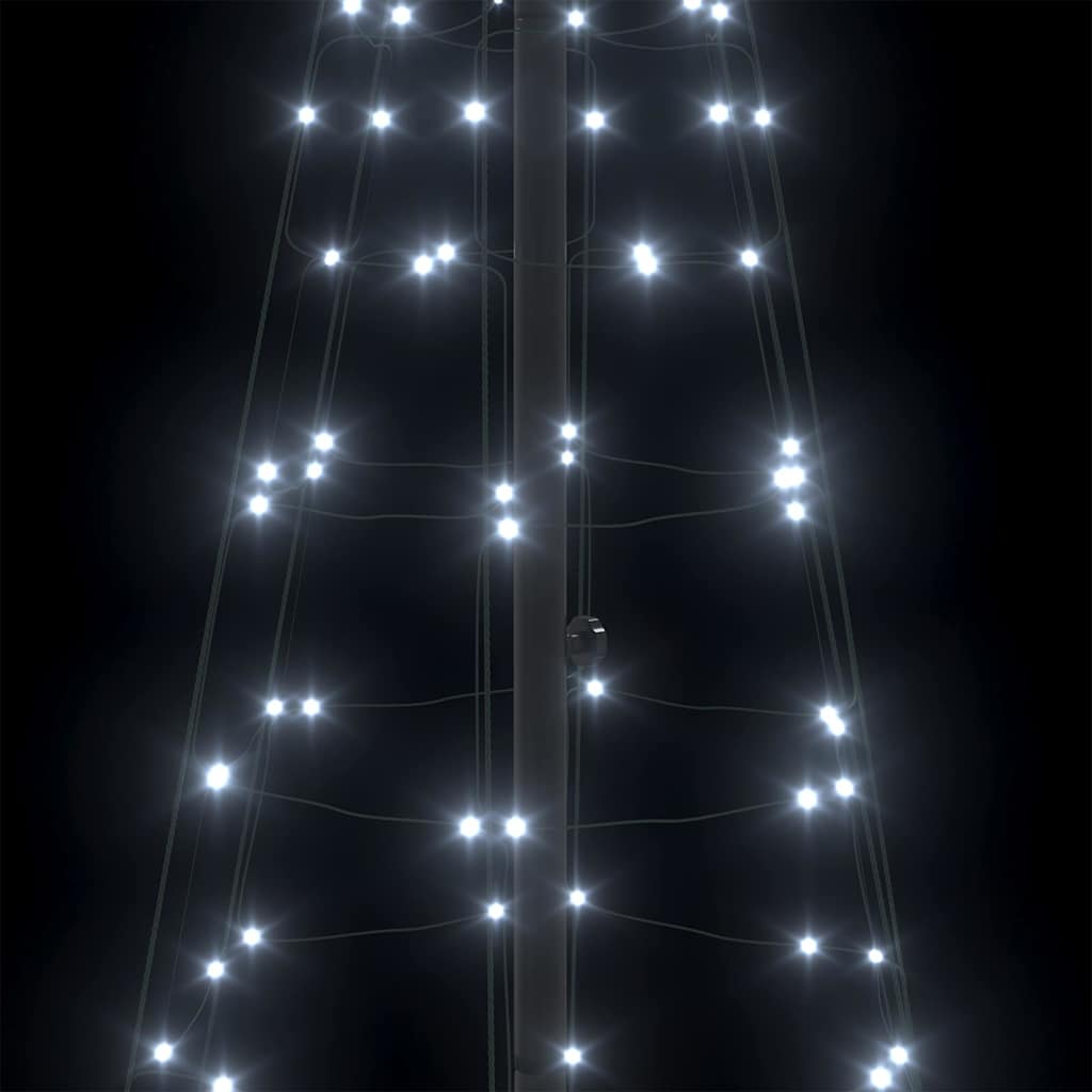 LED Kerstboom met 390 LED met grondpennen Koudwit 250 cm IJzer