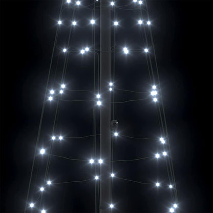 LED Kerstboom met 390 LED met grondpennen Koudwit 250 cm IJzer