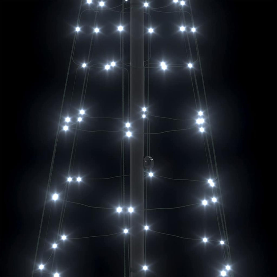 LED Kerstboom met 390 LED met grondpennen Koudwit 250 cm IJzer