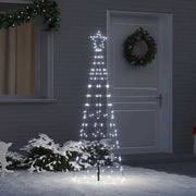 LED Kerstboom 250 cm koudwit grondspiesjes