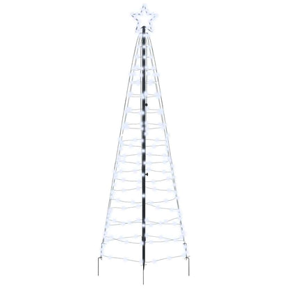 LED Kerstboom met 390 LED met grondpennen Koudwit 250 cm IJzer