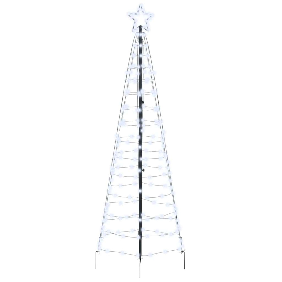LED Kerstboom met 390 LED met grondpennen Koudwit 250 cm IJzer