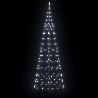 LED Kerstboom met 390 LED met grondpennen Koudwit 250 cm IJzer