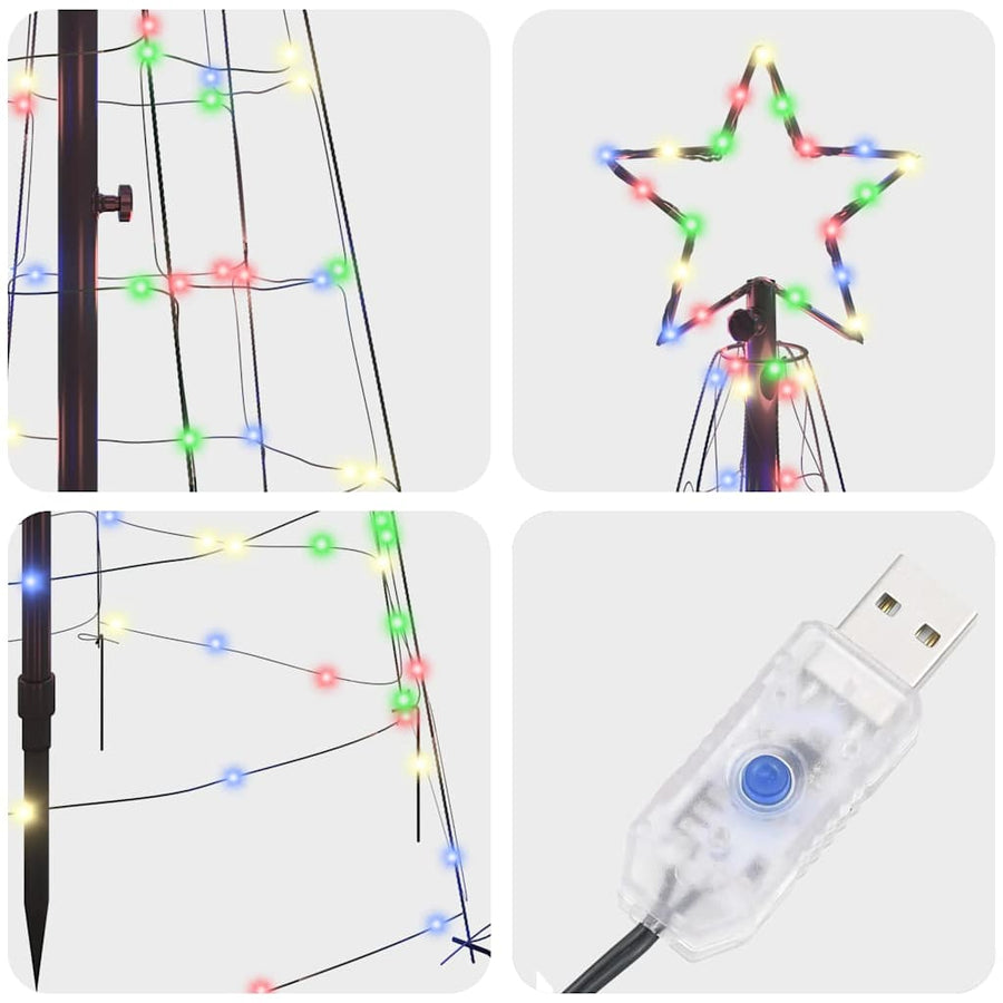 LED Kerstboom met 390 LED Multikleur 250 cm IJzer