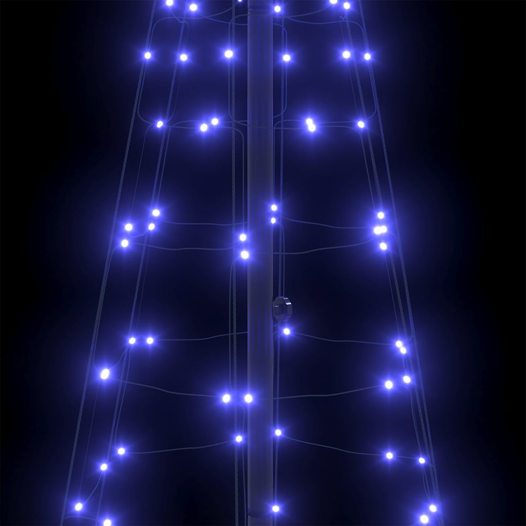 LED Kerstboom met 390 LED met grondpennen Blauw 250 cm IJzer