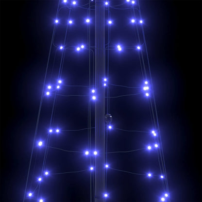 LED Kerstboom met 390 LED met grondpennen Blauw 250 cm IJzer